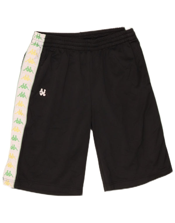 Kappa Mens Graphic Sport Shorts Medium Black Colourblock