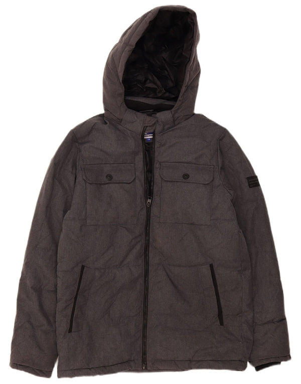 Jack & Jones Boys Hooded Jacket 15-16 Years Grey Flecked