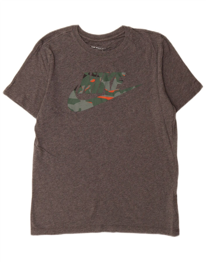 Nike - Camiseta gráfica para hombre, parte superior de algodón gris medio