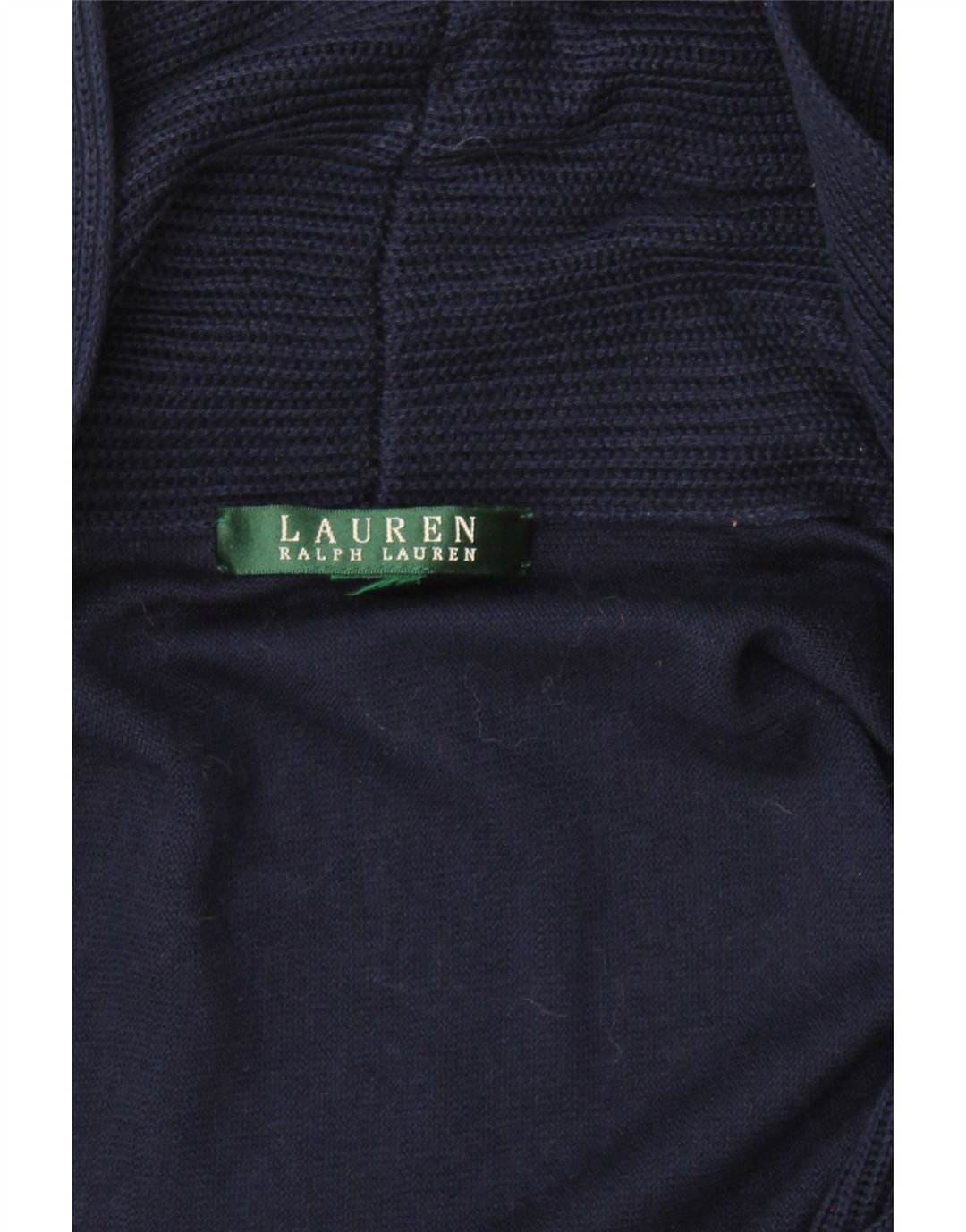RALPH LAUREN Womens Open Cardigan Sweater UK 14 Medium Navy Blue Vintage Ralph Lauren and Second-Hand Ralph Lauren from Messina Hembry 