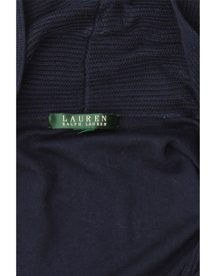 RALPH LAUREN Womens Open Cardigan Sweater UK 14 Medium Navy Blue Vintage Ralph Lauren and Second-Hand Ralph Lauren from Messina Hembry 