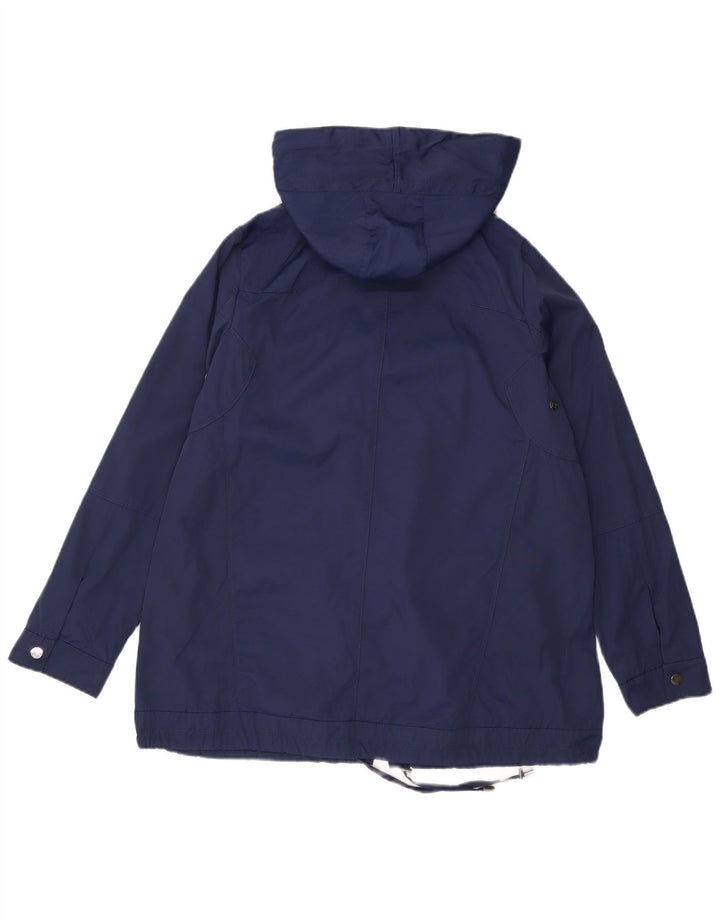 Giacca Parka con cappuccio da donna Zara UK 14 nylon blu navy medio