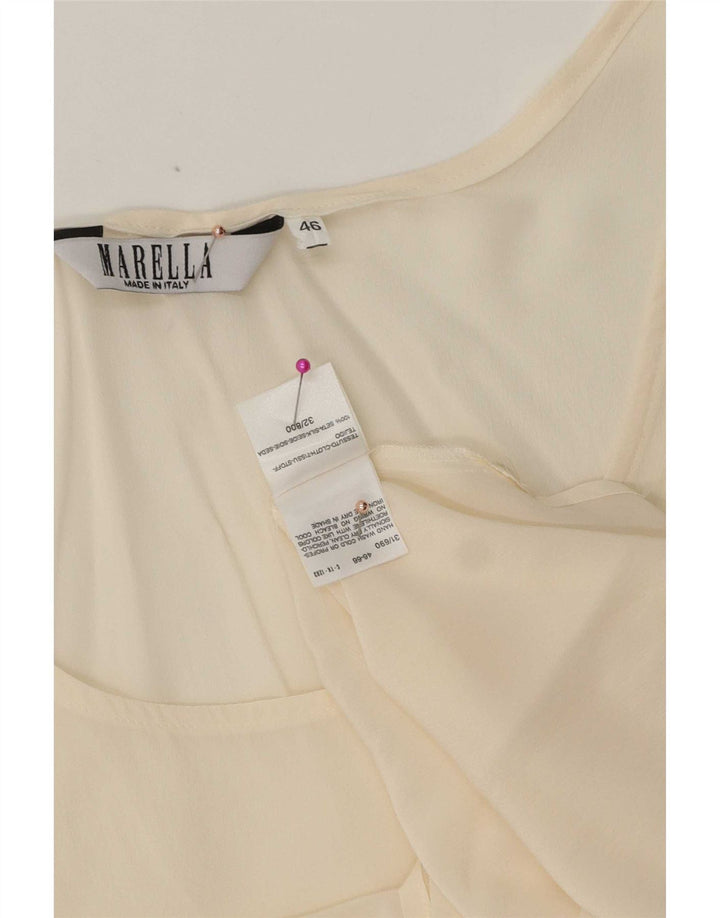 Marella Débardeur Femme IT 46 Large Blanc Cassé Soie