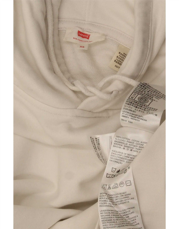 Levi's Mens Oversized Hoodie Jumper XS White Cotton