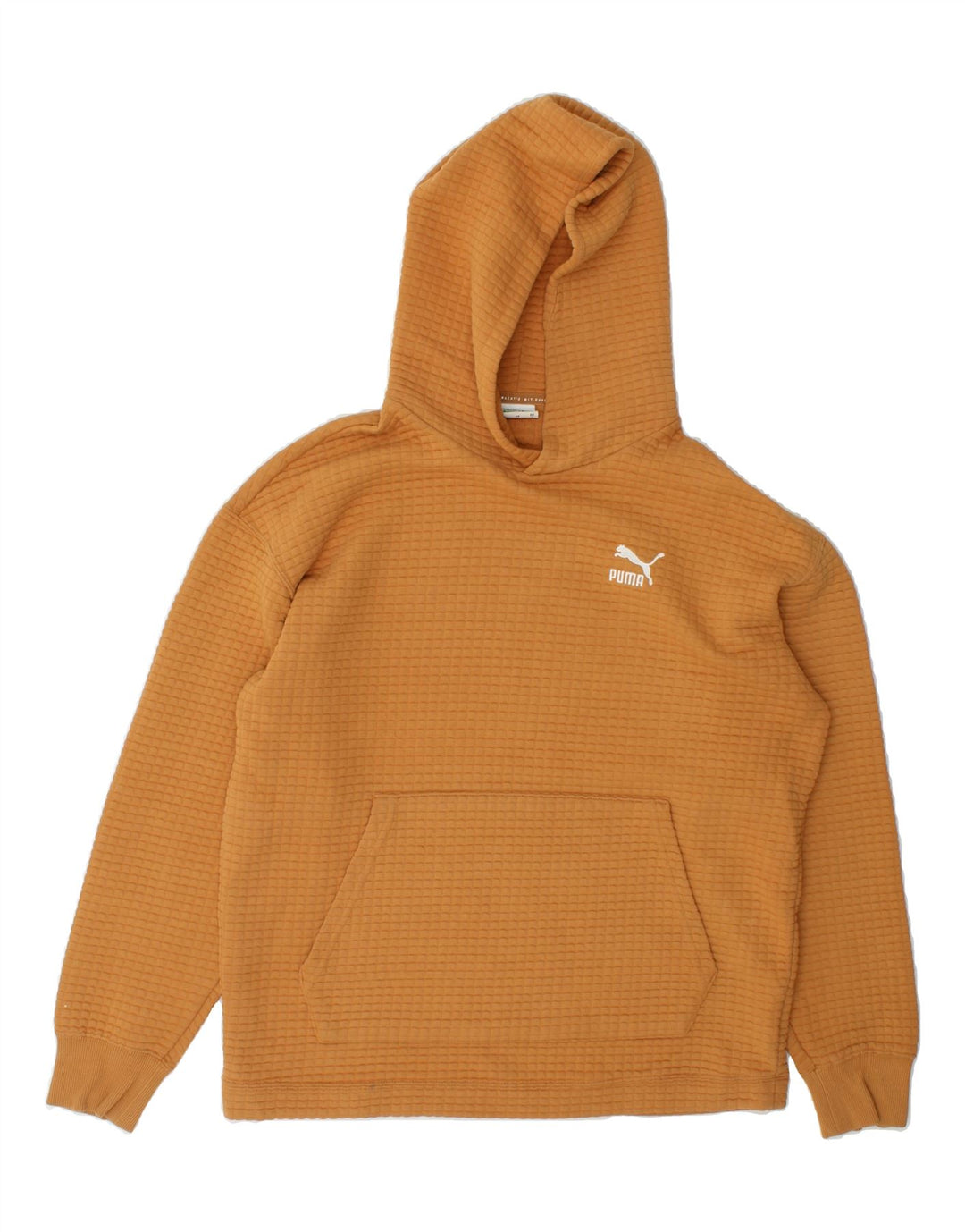 PUMA Mens Hoodie Jumper Small Brown Polyester Vintage Puma and Second-Hand Puma from Messina Hembry 
