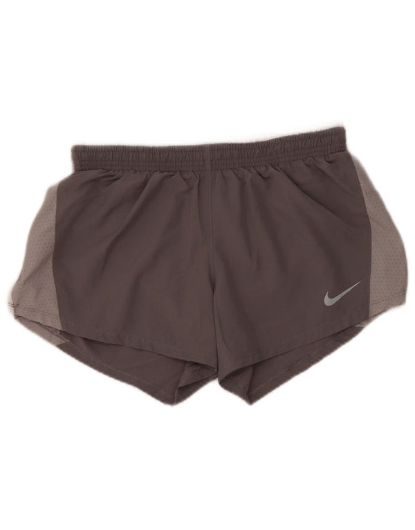 Nike Damen Dri Fit Sport Shorts UK 10 Small Grau Polyester