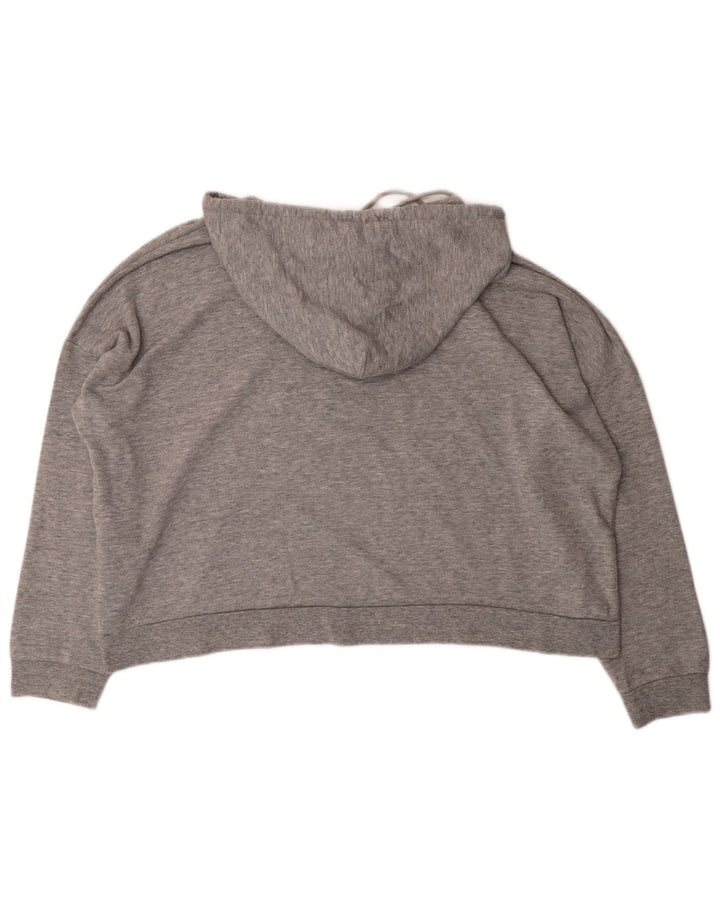 Suéter feminino com capuz estampado oversized LEVI'S Reino Unido 18 XL algodão cinza