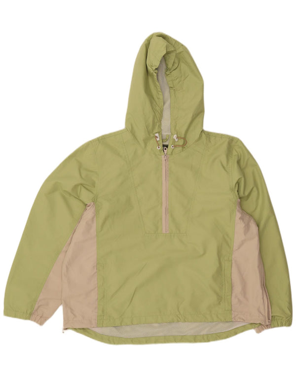 Giacca anorak con cappuccio da donna Eddie Bauer UK 18 XL color block verde