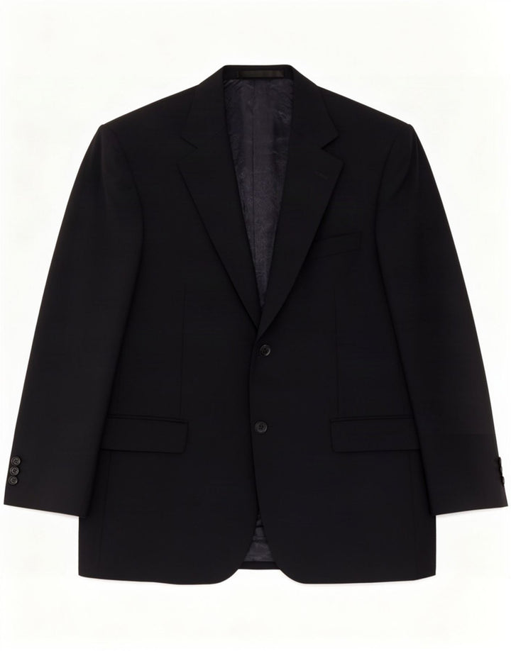 Jaqueta blazer masculina de 2 botões Marks & Spencer Reino Unido 40 médio azul marinho nova lã