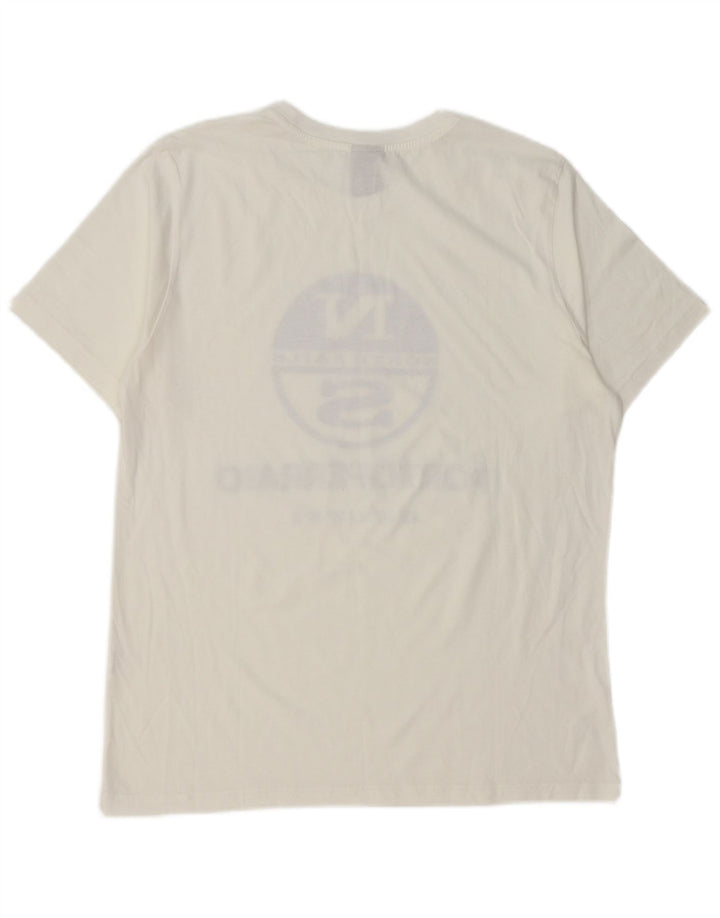 North Sails Herre Grafisk T-Shirt Top Stor Hvid