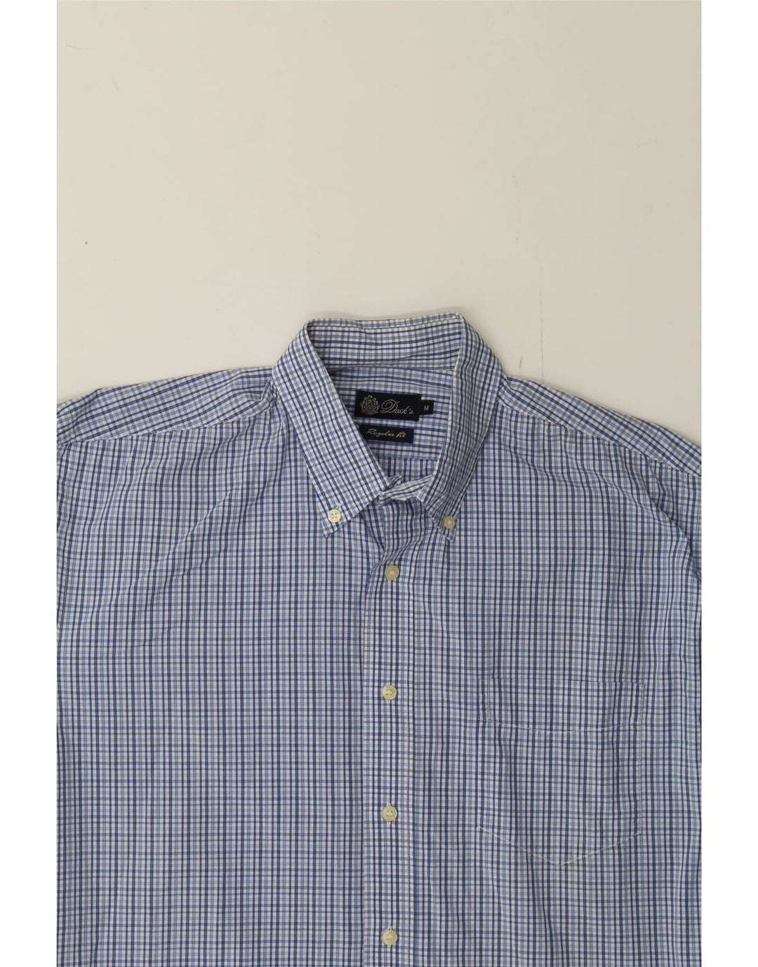 DACK'S Mens Regular Fit Shirt Medium Blue Check Cotton Vintage Dack's and Second-Hand Dack's from Messina Hembry 