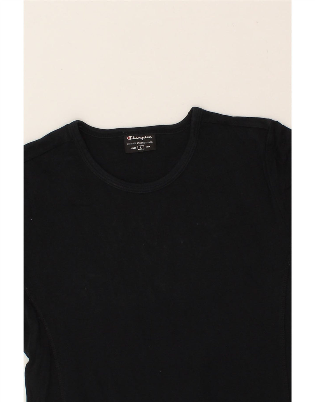 CHAMPION Womens T-Shirt Top UK 14 Large Black Vintage Champion and Second-Hand Champion from Messina Hembry 