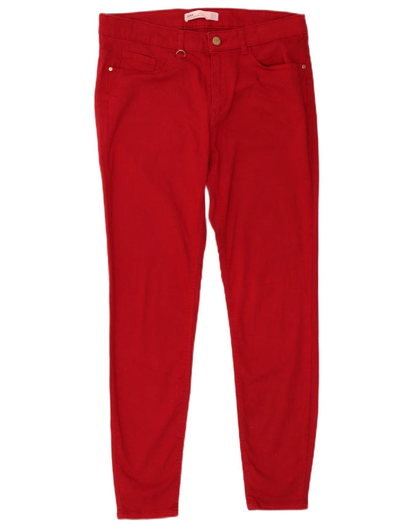 Zara Dame Skinny Casual Bukser EU 40 Medium W30 L27 Rød