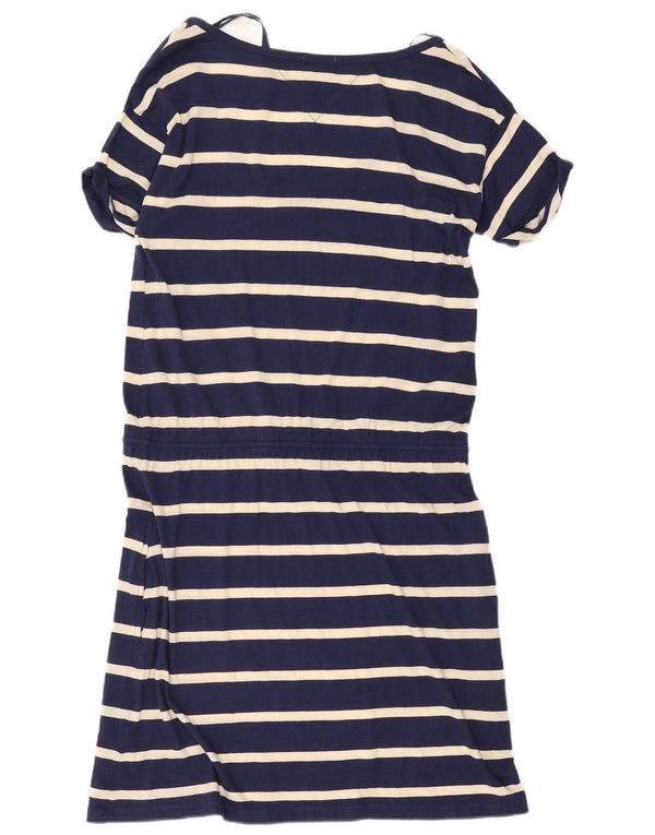 Tommy Hilfiger Robe trapèze pour femme UK 18 XL Bleu marine rayé en coton