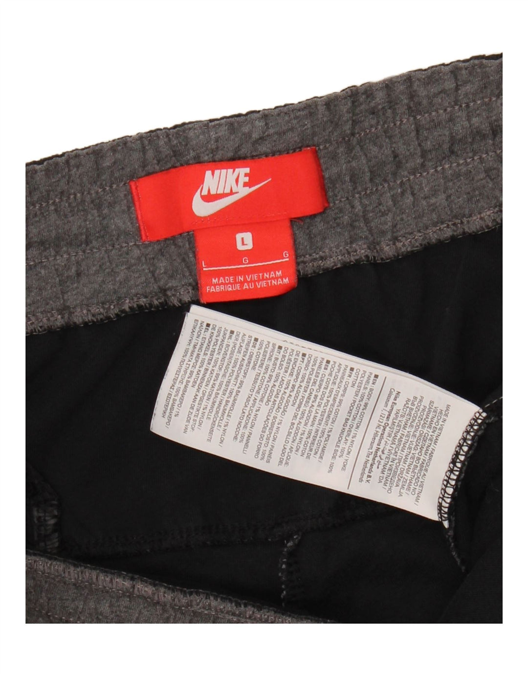 Nike Mens Sport Shorts Large Grey Flecked Cotton