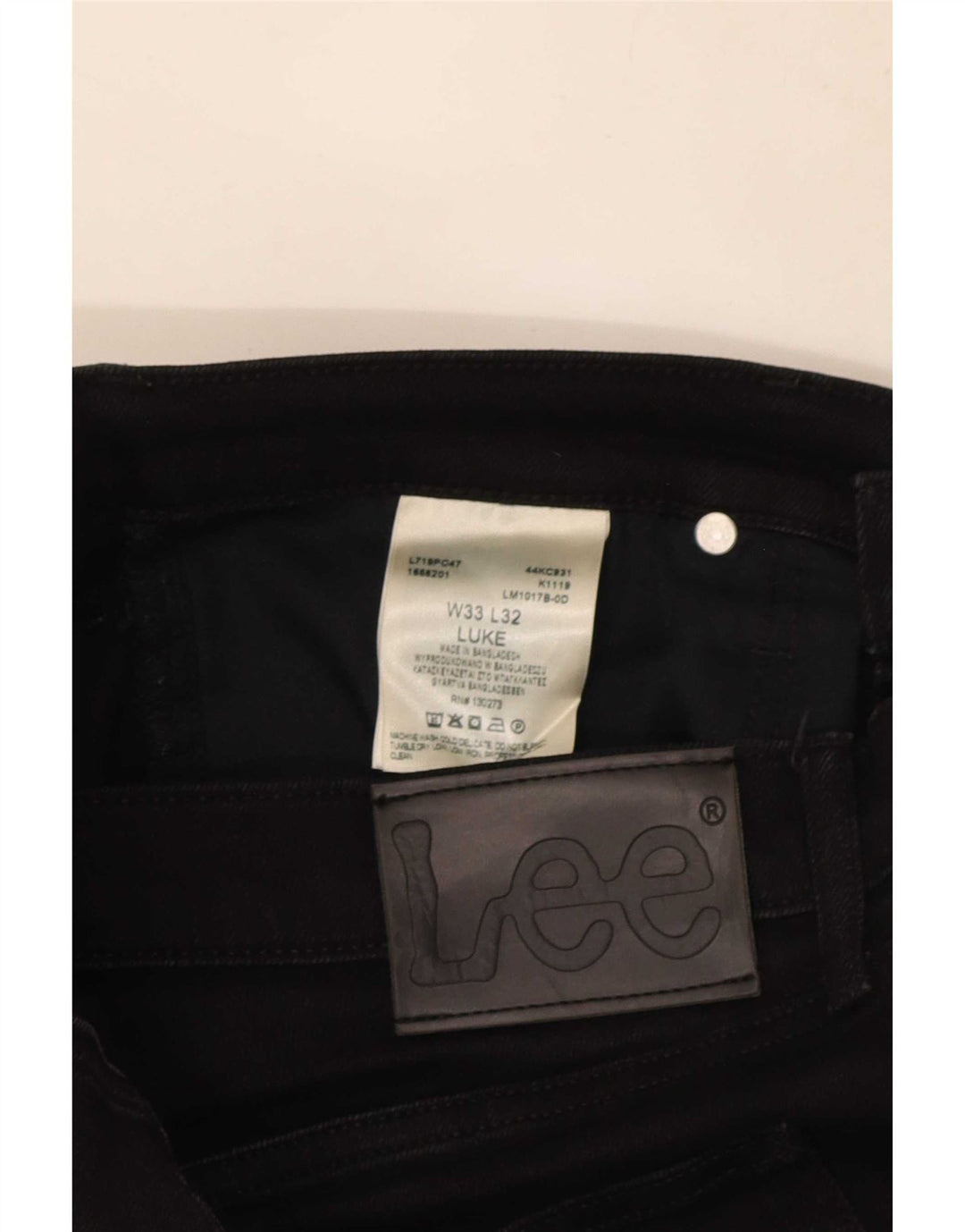 Lee Herre Luke Slim Jeans W33 L32 Sort Bomuld