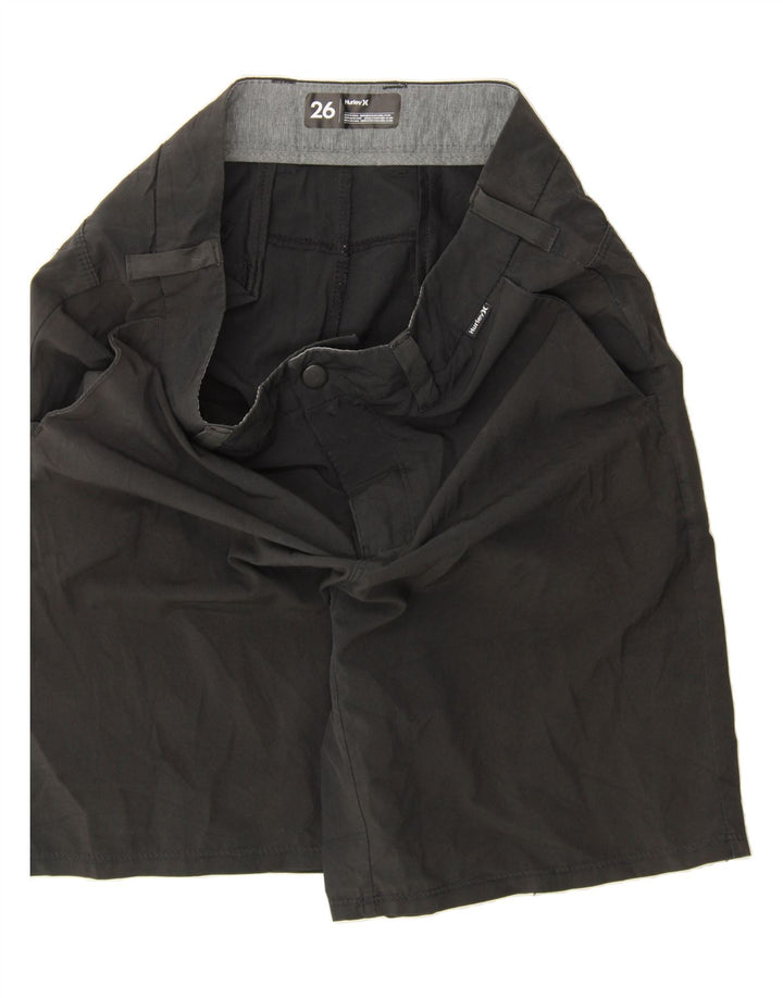 HURLEY Mens Chino Shorts W26 XS Black Vintage Hurley and Second-Hand Hurley from Messina Hembry 