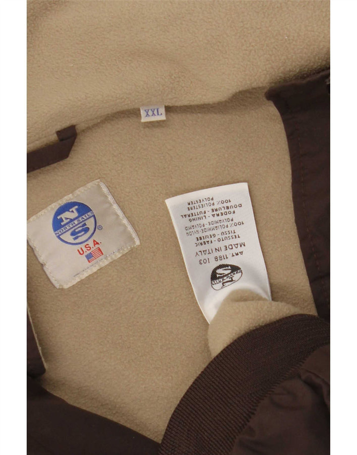 North Sails férfi bomber dzseki UK 44 2XL barna poliészter