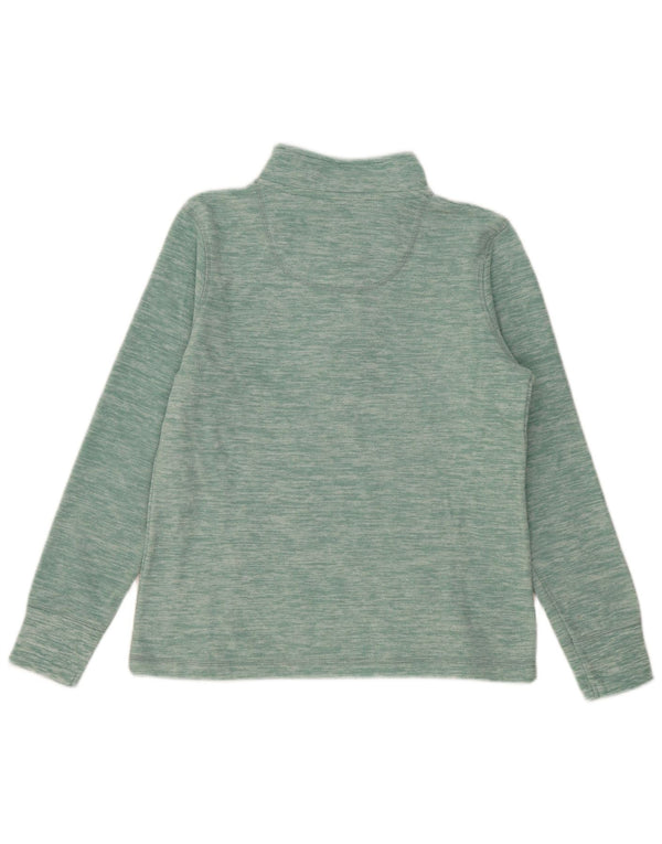 Maglione in pile da donna con collo con zip Weird Fish UK 10 piccolo verde chiazzato