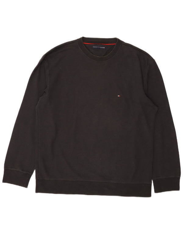 Tommy Hilfiger Herren Sweatshirt Pullover XL Schwarz Baumwolle