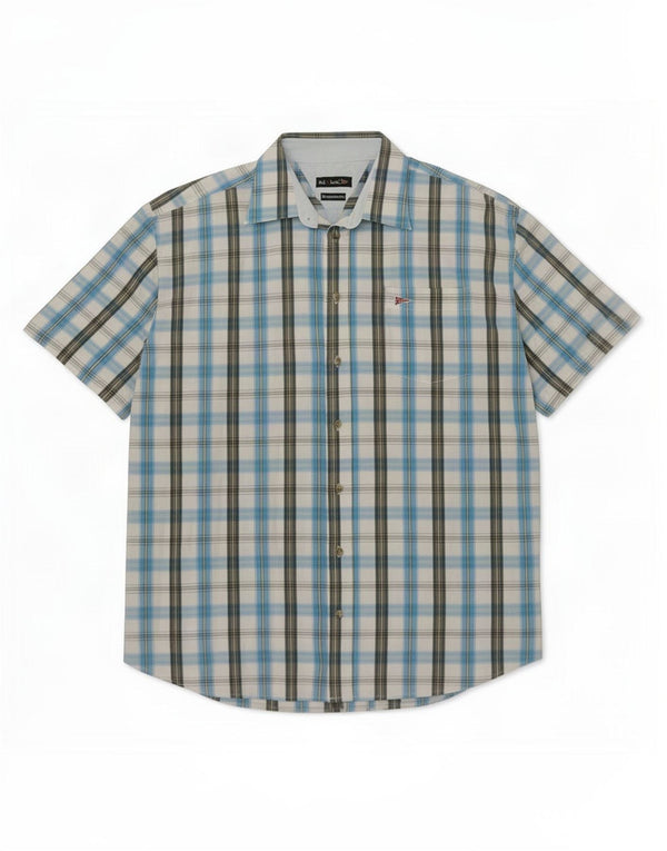 Cămașă cu mânecă scurtă pentru bărbați Paul Smith Mărimea 43/44 XL Blue Check