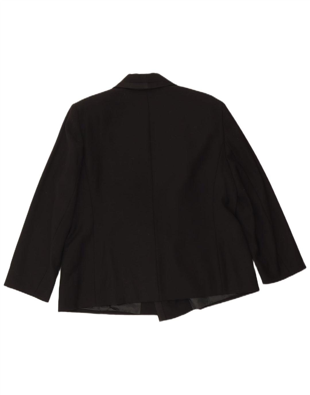 Laura Biagiotti Dame Dobbeltradet Blazer Jacket IT 48 XL Sort Uld