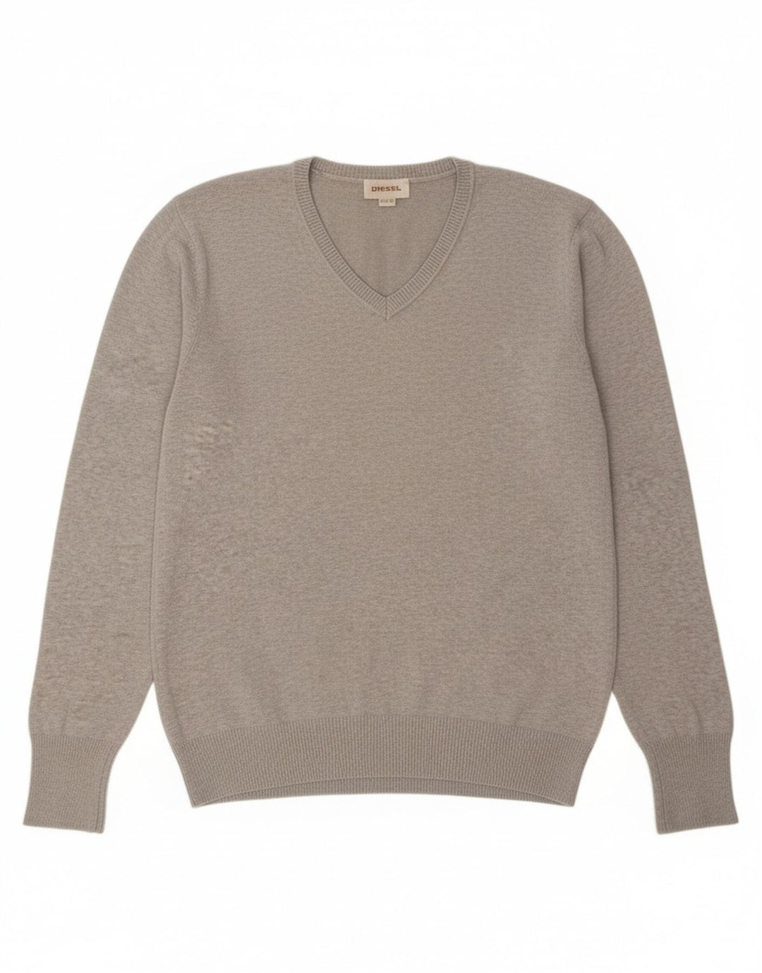 Diesel Dame V-hals sweater UK 14 Medium Grå