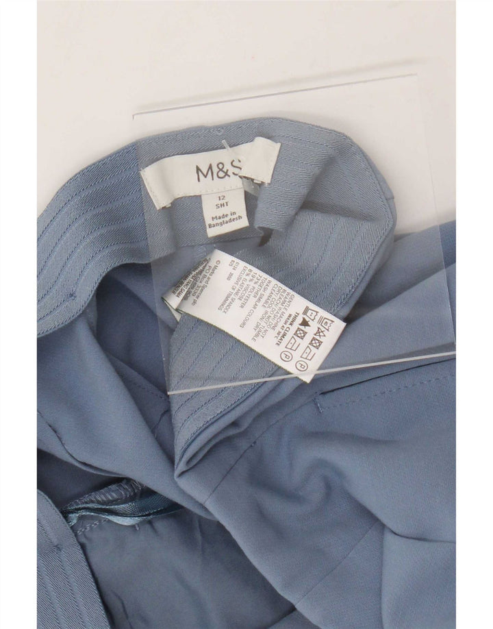 Marks & Spencer Pantalones cortos para mujer UK 12 Medium W30 L24 Azul