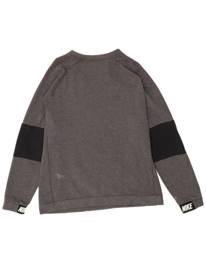 Nike grafisk sweatshirt til mænd, stor grå farveblok