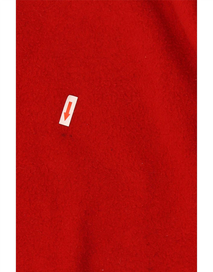 Endurance Womens Button Neck Fleece Jumper UK 10 Small Red Geometric