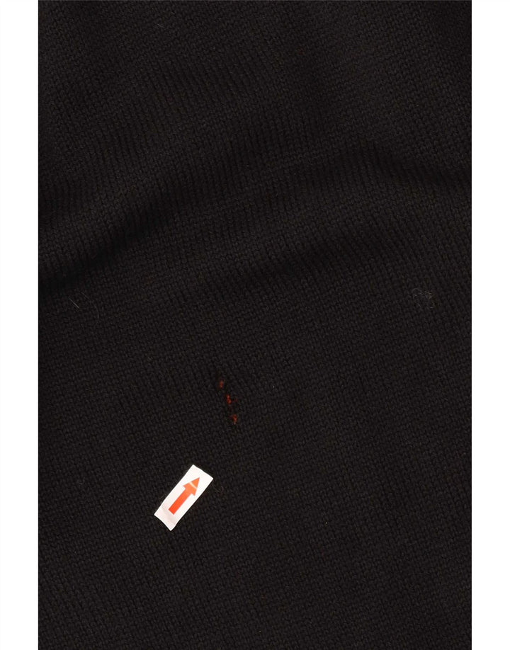 Vintage Womens Longline Cardigan Sweater EU 40 Medium Black Colourblock