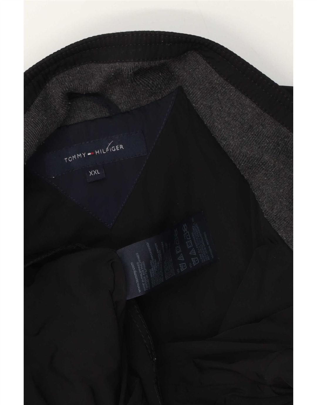 Tommy Hilfiger Herre Utility Jacket UK 44 2XL Sort Polyester