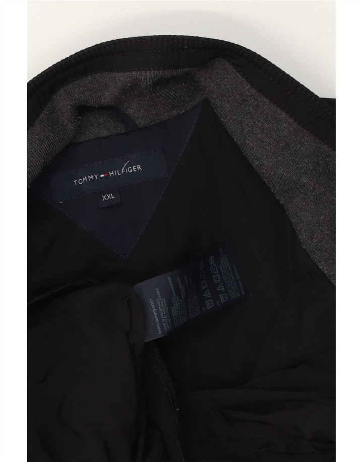 Tommy Hilfiger Herre Utility Jacket UK 44 2XL Sort Polyester