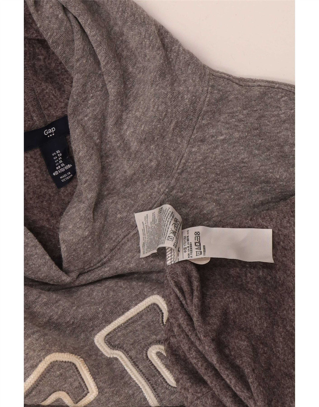 Gap Felpa con cappuccio grafica da donna UK 18 XL Poliestere grigio