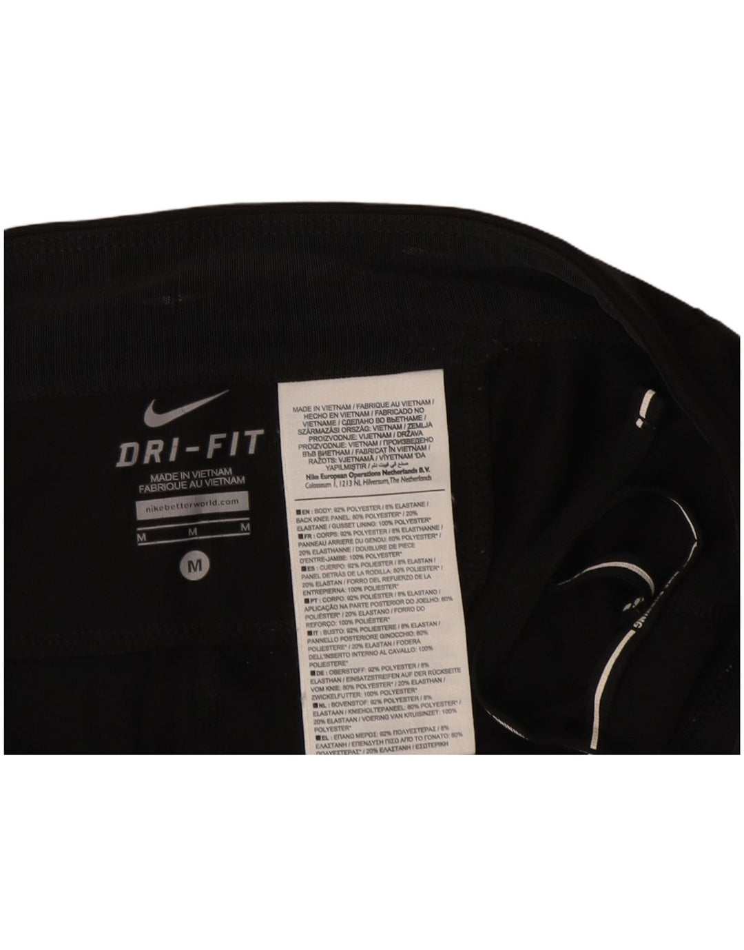 Damskie legginsy NIKE Dri Fit Capri UK 12, średni czarny poliester