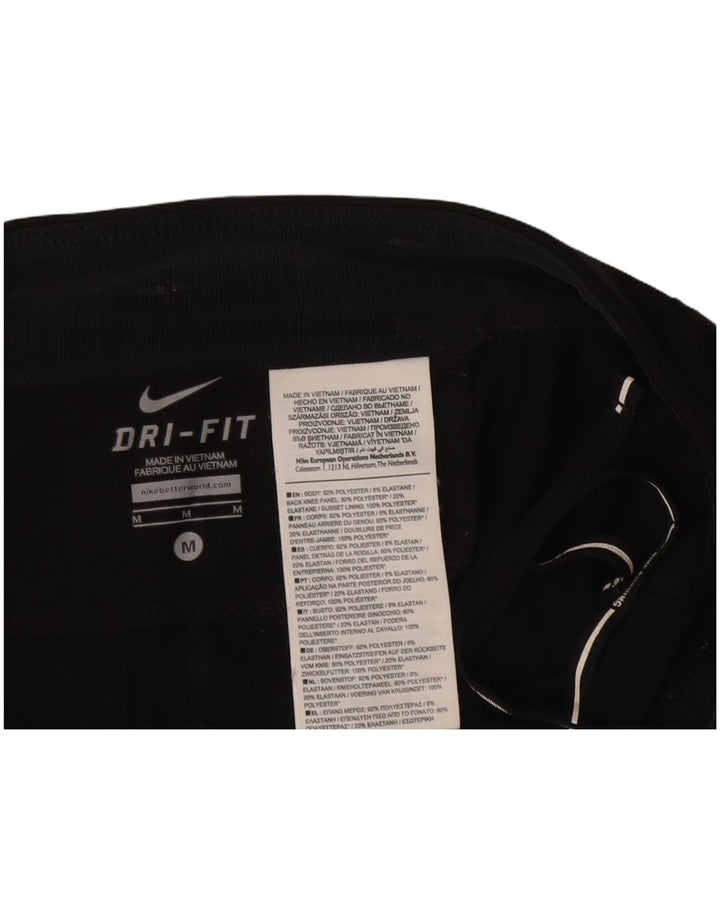 Damskie legginsy NIKE Dri Fit Capri UK 12, średni czarny poliester