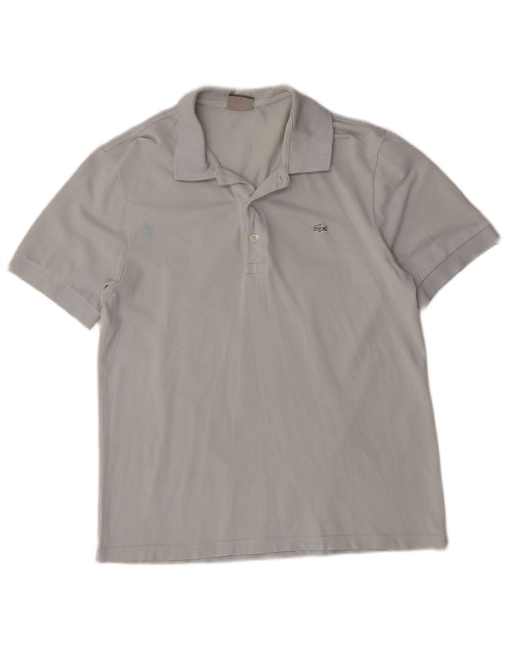 Lacoste Mens Polo Shirt Size 4 Medium Blue Cotton