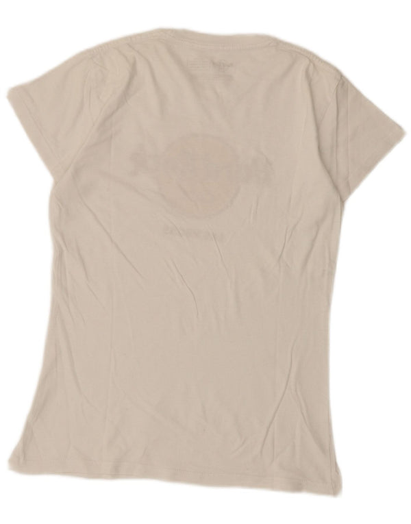 Hard Rock Cafe Womens Las Vegas Graphic T-Shirt Top UK 12 Medium White