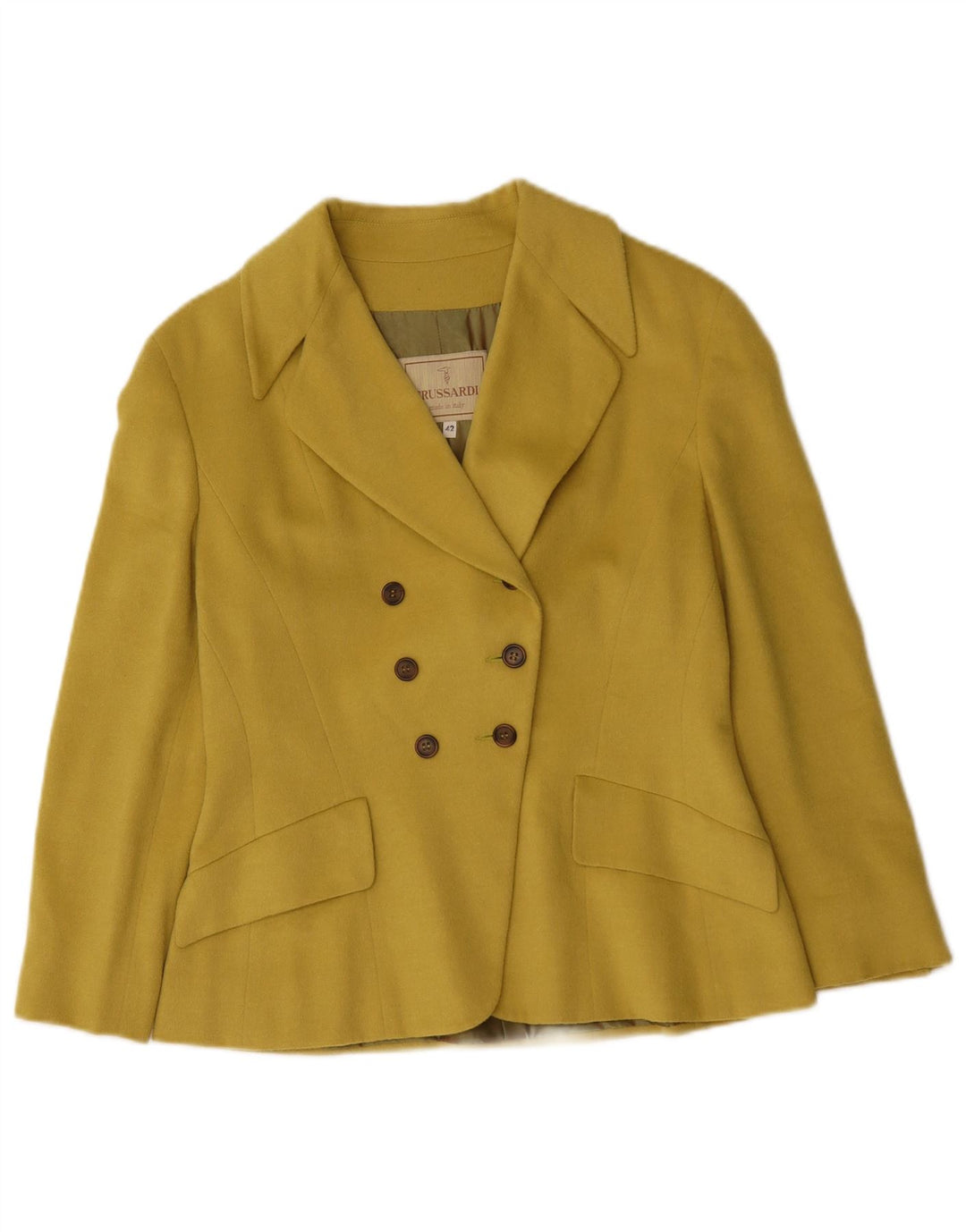 Giacca Blazer Donna Trussardi Manica 3/4 IT 42 Giallo Medio