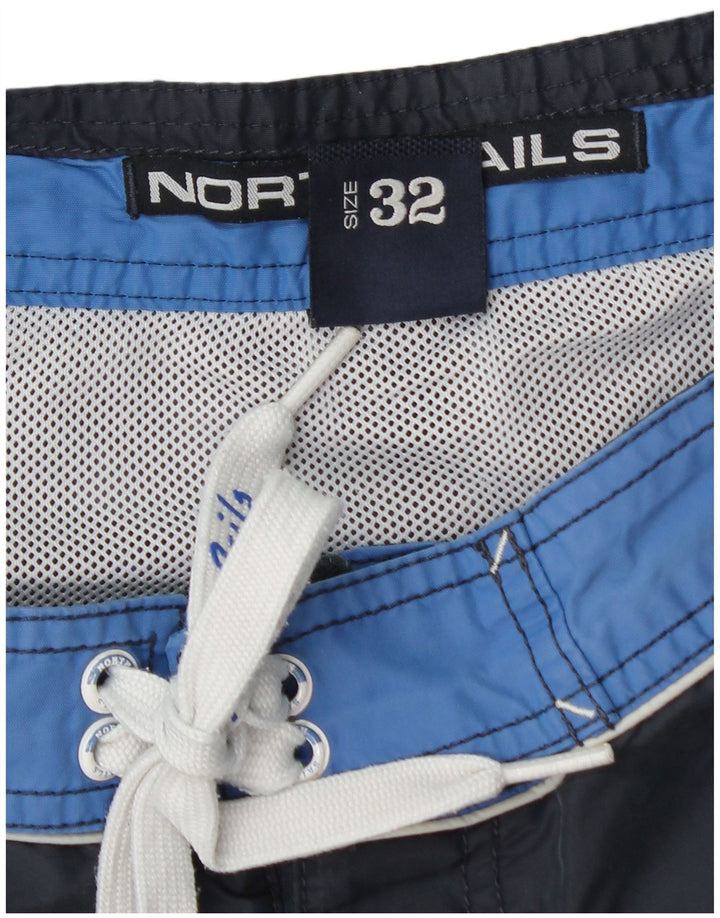 North Sails Mens Swimming Shorts Medium Blue Colourblock Polyamide