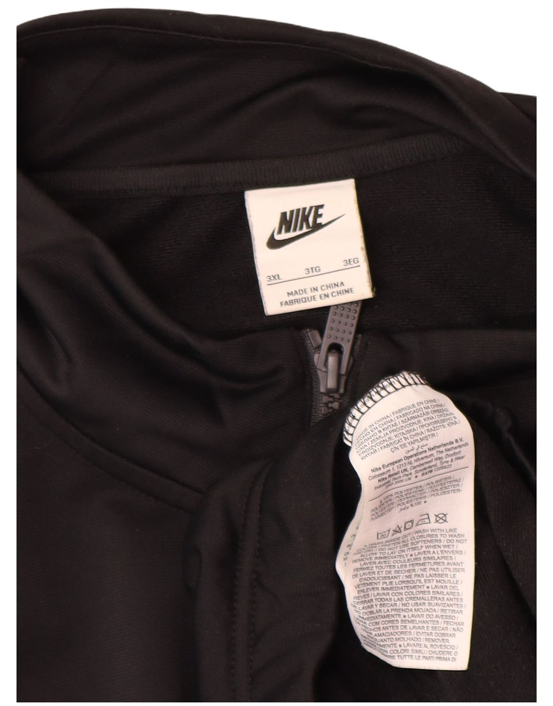 Moletom Nike Masculino com Zíper e Pescoço Jumper 3XL Preto Poliéster