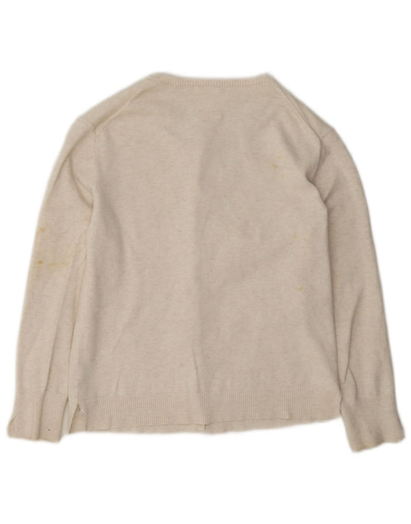 Свитер-кардиган Zara для девочек 7-8 лет, белый хлопок