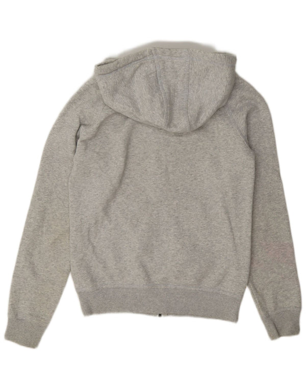 Felpa con cappuccio con zip oversize grafica da donna Adidas UK 8 Small Grey Flecked