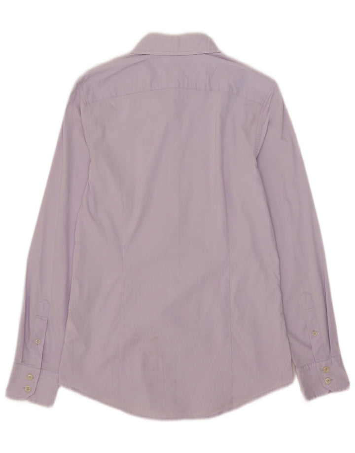 Benetton Chemise Violet Moyen Coton Homme