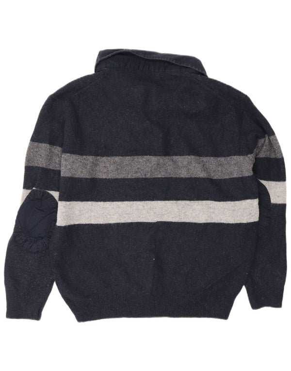 Marks & Spencer Mens Blue Harbour Polo Neck Jumper Sweater Large Navy