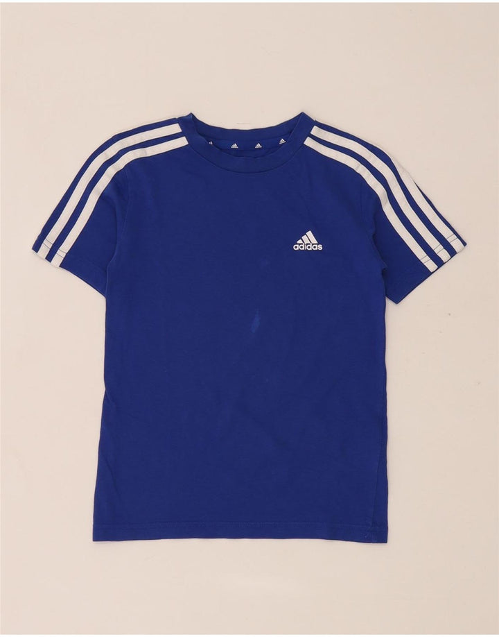 Adidas drenge T-shirt top 7-8 år blå bomuld