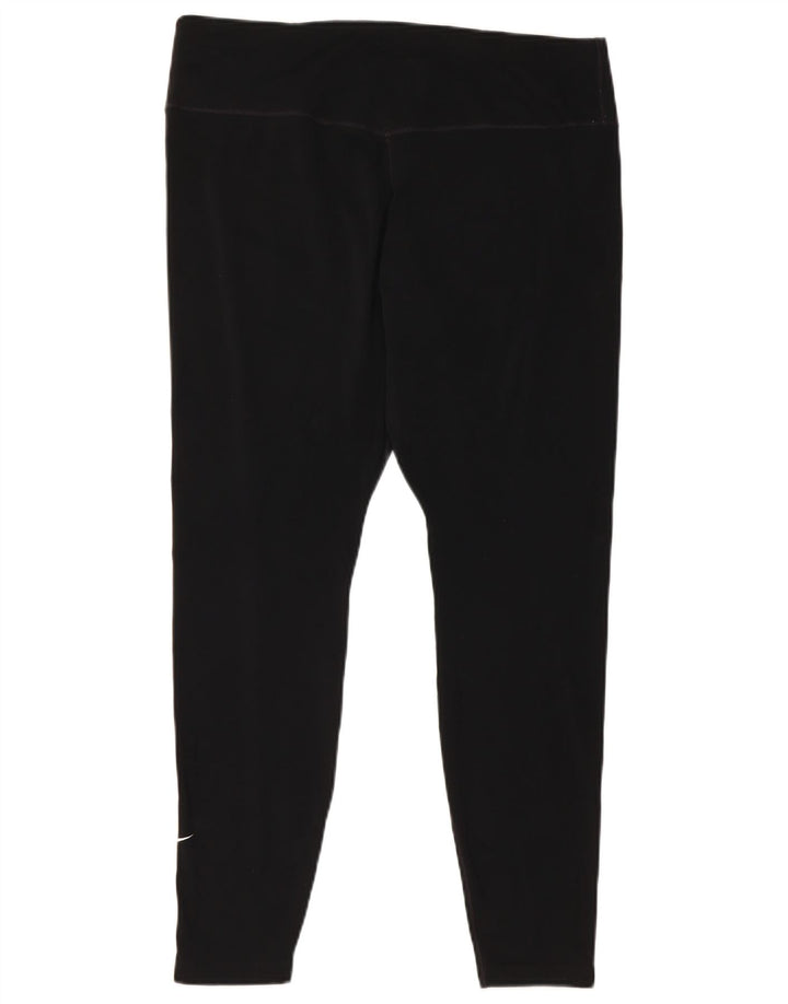 Nike Womens Dri Fit Crop Leggings UK 18 XL  Black Polyester