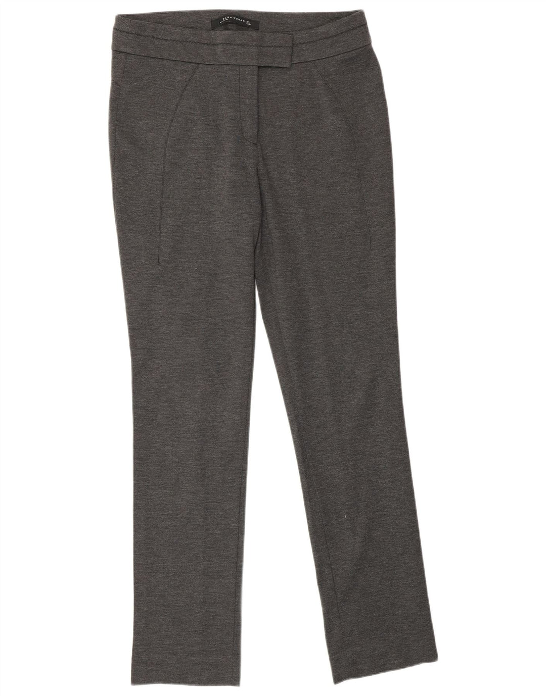 Zara Womens Slim Suit Trousers Large W32 L30 Grey Flecked