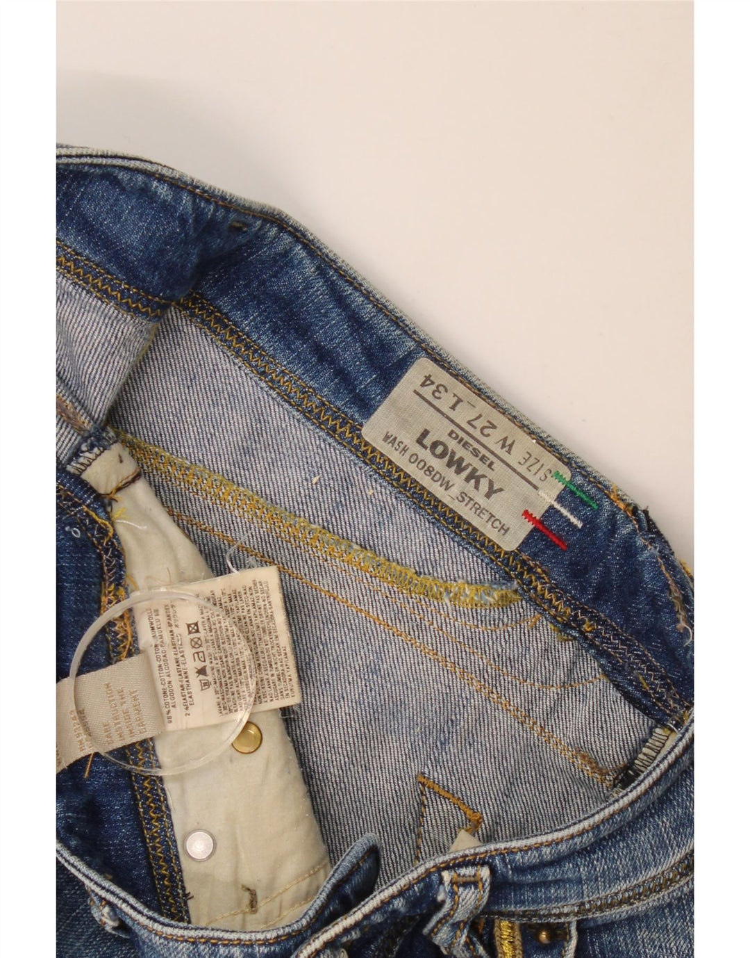 Diesel Womens Lowky Slim Jeans W27 L29 Blue Cotton