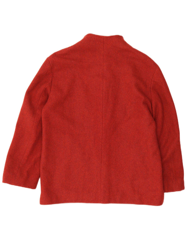 Marks & Spencer Damen Kurzer Übergroßer Mantel UK 10 Small Rot meliert